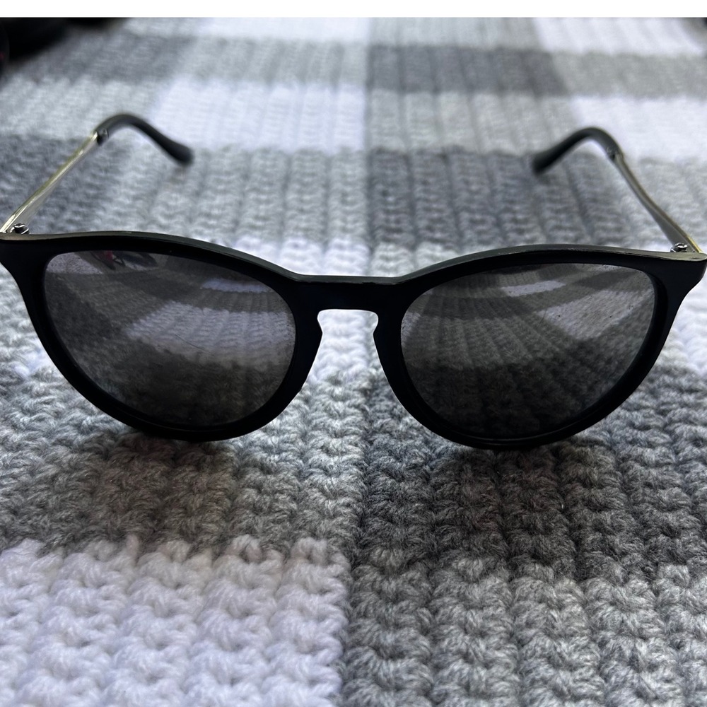 Unbranded Sunglasses Fashion Rounded Cat Eye OS Black Chic Retro Minimalist Boho